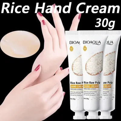 Rice Hand Cream Volumizing Rejuvenating Nourishing Moisturizing Refreshing Non-Greasy Hand Care Cream 30g