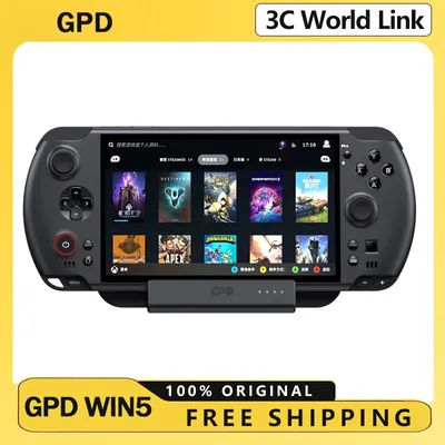 GPD Win5 7" 120Hz 1080P LTPS Screen Handheld Gaming Console AMD395 M.2 2280 SSD Windows11 RGB Ergonomic Handheld Game Player