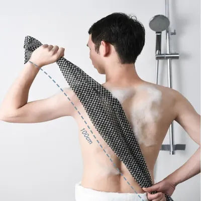 For Men Women Exfoliating Washcloth Back Scrubber For Shower Foam Bath Towel Long Towel