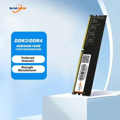 Walram DDR3 1600MHz 8GB 4GB Memoria Ram DDR4 16GB 32GB 1.5V 1.2V 2400Mhz 2600MHz Udimm DIMM PC Desktop Memory RAM DDR4 3200MHz