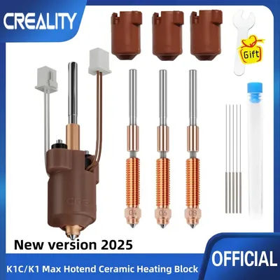 Creality Official K1C Ceramic Heating Block Kit Quick-swap Nozzle Kit 300°C High Temp. High Flow Fast Heating 3D Printer Part
