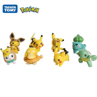 8pcs Pokemon Pikachu Figures Model Collection 2-4CM Pokémon Anime Figure Toy Dolls Kawaii Girl Boy Birthday Gifts