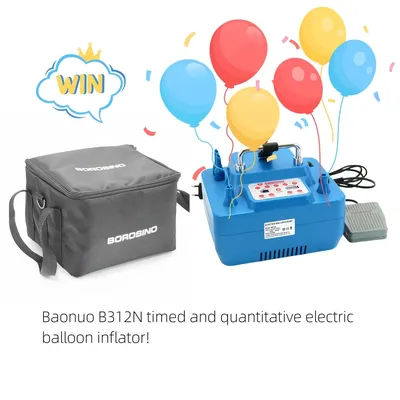 Electric Balloon Pump 800W With Timer Dual Holes Professional Inflator With Memory Function Foot Switch 110V/220V
