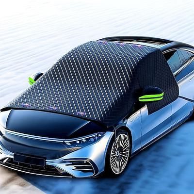 grande copertura per parabrezza auto per ghiaccio e neve - coperture per parabrezza auto anti-neve con finestrino laterale protezione per specchietto retrovisore, copertura invernale magnetica