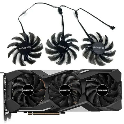 PLD08010S12HH T128010SU RX 5700 XT GAMING OC GPU FAN，For Gigabyte RX 5700XT、RX 5600XT、RX 5500XT GAMING OC Video card cooling fan