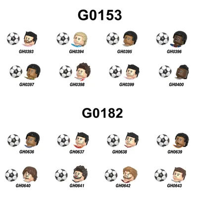G0153 G0182 GH0393 Football Players Assemble Bricks Action Toy Figures Building Blocks Small Dolls Gifts For Children Kids