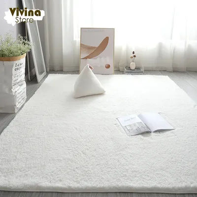 Shaggy Room Carpet Solid Hair Carpet Custom Large Size Living Room Rug Fluffy Rug For Children Room Bathroom Mat Plush