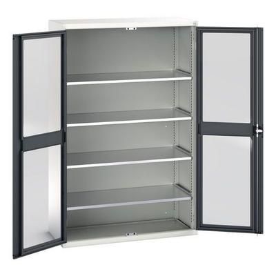bott 1 armoire verso portes transparentes avec 4 tablettes 1300x550x2000_bott