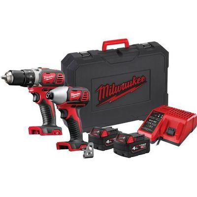 M18 Bpp2d-402c - Pack 2 Produits 18v Composé De : M18 Bdd-0 + M18 Bid-0 + 2 Batt. 4.0ah Red Li-ion + Chargeur M12-18c - Milwaukee