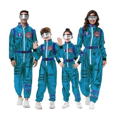 Coppie Costume di fantasia Tuta Tutine Astronauta Cosplay Bambini Adulti Unisex Halloween Carnevale Settimana del libro Feste Performance Vestiti per eventi scolastici Costumi di Halloween facili