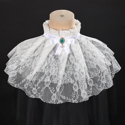 Rococò Vittoriano Rinascimento Colletto a balze elisabettiano Vampiro Nobile Costume Per uomo Halloween Carnevale Performance LARP Fiera Rinascimentale Adulti Colletto