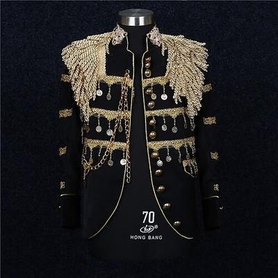 Retrò Vintage Rococò Cappotto Mascherata Giacca da circo Lunghe Principe Aristocratico Costume Per uomo Carnevale Mascherata Evento / Festa Adulti Cappotto Autunno Inverno