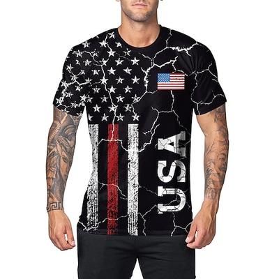 250° anniversario USA Patriotico T-shirt Bandiera USA 250 anni 1776 Innovativo Divertente Adulti Per uomo Semiquincentenario Giorno dell'Indipendenza / 4 Luglio 4 Luglio Casuale Feste Costumi di