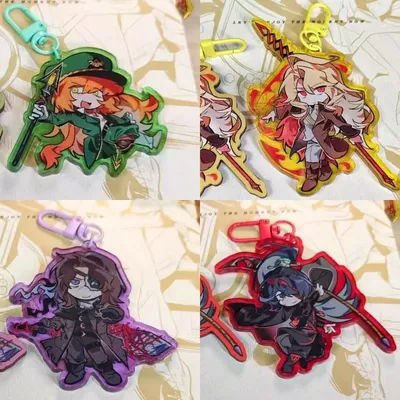 Limbus Company Keychain Don Quixote Character Keyring Car Bag Acrylic Exquisite Pendant Friend Brithday Gift Cosplay Accessories