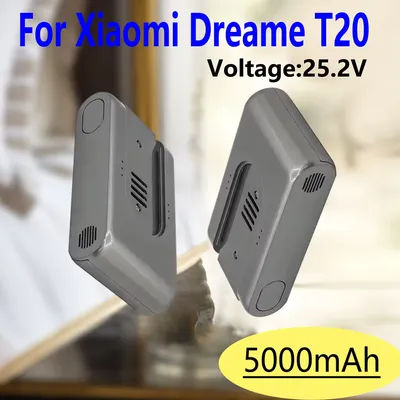 Nouvelle batterie de remplacement 25.2V 5000mAh pour aspirateur sans fil Xiaomi Dreame T20 T10 V12S V16S R10pro-Li-ion Rechargeable