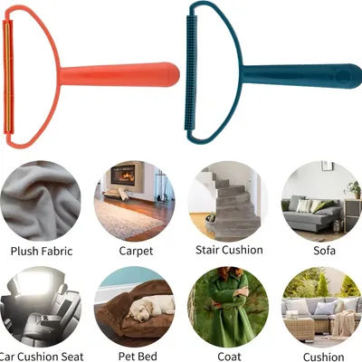 1PC Pet Hair Remover Portable Reusable Lint Cleaner for Rugs Couch Carpet Rake Scraper for Cat Hair