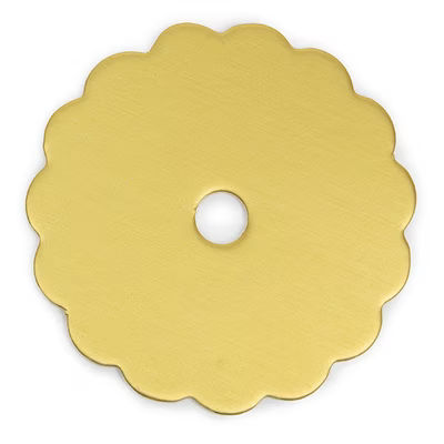 Matte Gold Scalloped Cake Pop Plate 2" Round 50 pack CPP2G