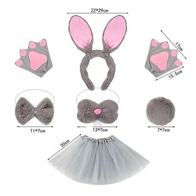 Costume da band di animali Altri accessori Fantasia animale Coniglio coniglietto di Pasqua Divertente Bambini Ragazze Halloween Carnevale Settimana del libro Carnevale Feste Sinfonia di storie