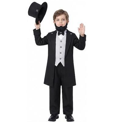 Set 250° anniversario USA Retrò Vintage Medievale Abiti Lunghe Lincoln Costume Ragazzi Costume di Carnevale Carnevale Giorno dell'Indipendenza Mascherata 4 luglio Bambini Costume