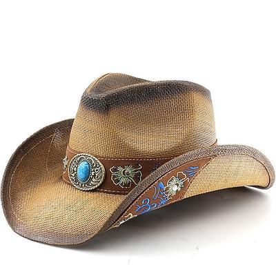 250° anniversario USA Retrò Vintage Far West Cappello da Cowboy Cappello da cowgirl Cowgirl Cowboy Cowboy del West Costume Unisex Mascherata 4 Luglio Feste Giorno dell'Indipendenza Adulti Cappello