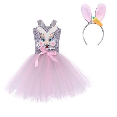 Tutu Vestaglia Principessa Fantasia animale coniglietto di Pasqua Vestiti Divertente Bambini Ragazze Giornata universale dell'infanzia Pasqua Carnevale Feste Vestirsi