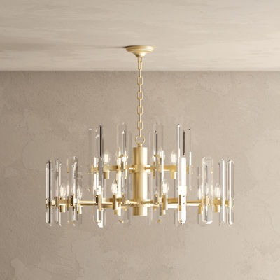Prism | Faceted Crystal Chandelier | Large / Warm White (3000k) | Bedroom Lighting | Living Room Lighting | MOD LIGHTING