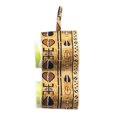 'Handcrafted 100% Cotton Double-Compartment Tissue Holder'