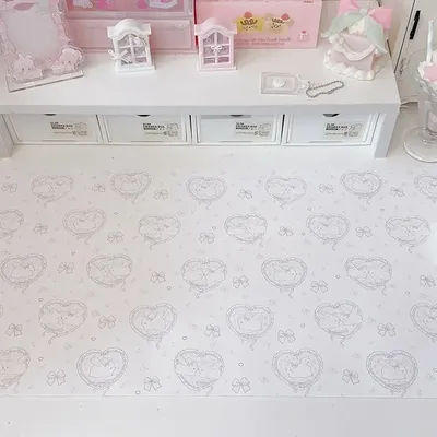 Grand tapis de souris en cuir rose kawaii avec motif de lapin et de cœur, antidérapant, pour bureau à domicile, tapis de table, tapis de souris pour ordinateur portable