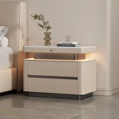 Trendy Italian Bedside Table Style Display Creative Storage Nights Table Minimalist Space Saving Mesita De Noche Home Furniture