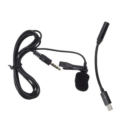 Lavalier Microphone with Clip Noise Reduction Unidirectional Wired Mic for Live Streaming Voice Recording Recording Microphone