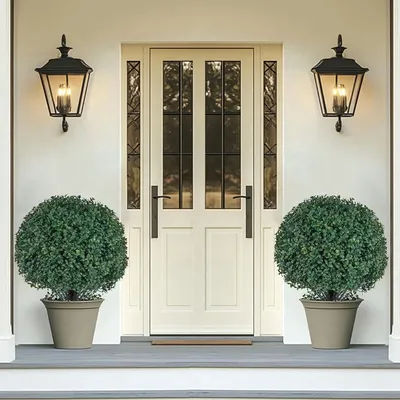 Faux arbustes verts pour l'extérieur, plantes en buis vert, boule topiaire artificielle, 23.5 pouces, pour jardin et cour