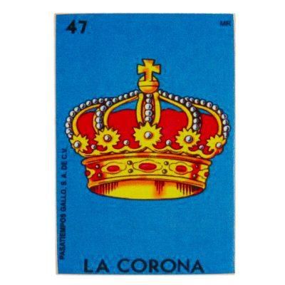 Majestic Land,'Mexican Wood Magnet with Crown Decoupage'