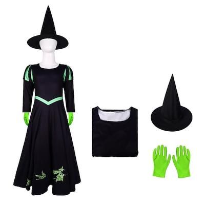 Strega magica Costume Cosplay del film Cosplay for Unisex Bambini Adulti Halloween Carnevale Settimana del libro Performance Festa / Sera Con il fumetto