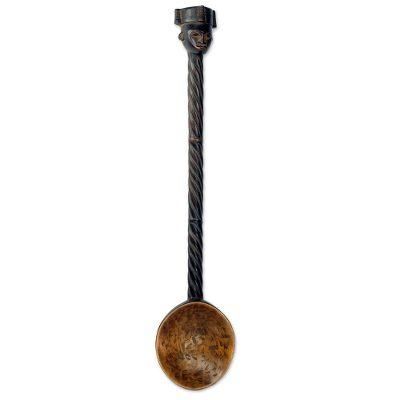 Ohenemaa Attle,'Hand Carved African Wood Spoon Sculpture for Wall Decor'