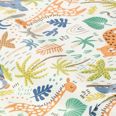 Linge de table épongeable/toile cirée "Wild animal", multicolore