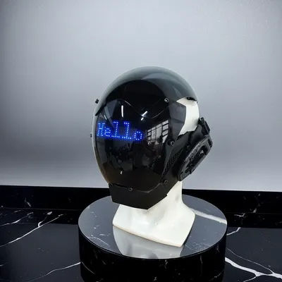 Cyberpunk Mask Adult Role Play Technology Sense Diy Text Led Light Technology Cosplay Mask