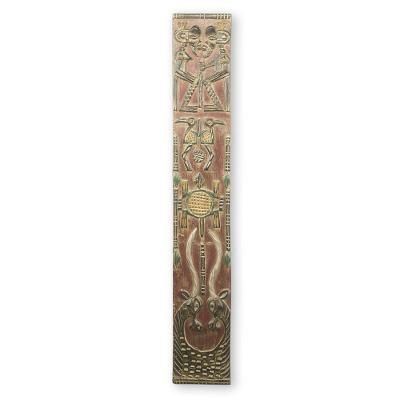 Bambara Dogon Board,'Wall Relief Panel with Animal Motifs by African Artisan'
