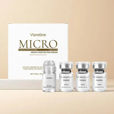 Collagen Hydrating Firming Anti-Aging Essence Set with Facial Roller - Micro Penetration Deep Moisturizing Smooth Glow Face Care