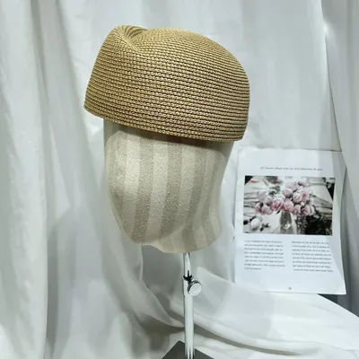 Chapeau Béret en Paille Vintage pour Femme, Chapeau de Soleil Fedora d'Été, Chapeau Pillbox d'Hôtesse, Base de Fascinator de Mode Chapellerie pour Mariage et Soirée Cocktail
