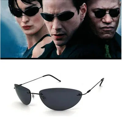 Lunettes de soleil polarisées en titane style Neo The Matrix, ultralégères, sans monture, pour hommes, design de marque, pour la conduite, Oculos De Sol