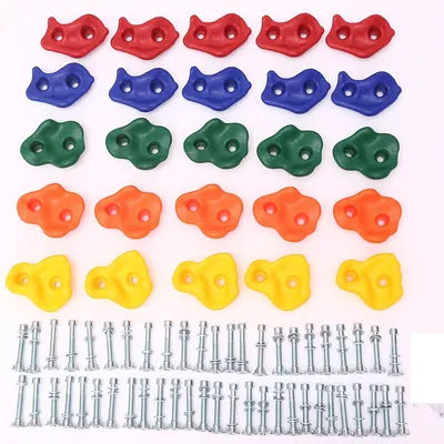10 Pcs Toys for Kids Rock Plastic Wood Wall Climbing Stones Child Game Kids Toys Games Climbing Wall Hand Feet Holds Grip Kits