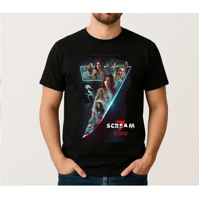 T-shirt en coton pur Shrieking Scream 7 Movie 2026, confortable et respirant, de haute qualité, Ins Y2k