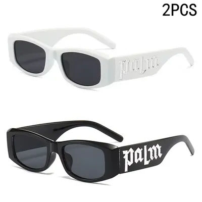2PCS is comparable to retro small frame letter sunglasses, new Instagram influencer sunglasses, punk trendy runway sunglasses wi