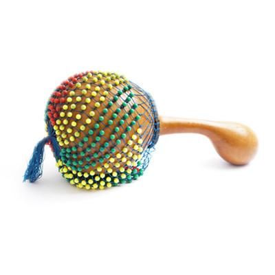 Sounds of Tradition,'African Musical Instrument Shekere Carved from Dried Gourd'