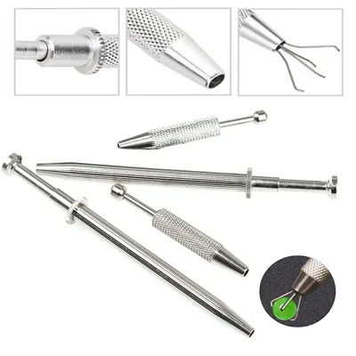 3/4 Claws Beads Holder Pick-up Tool Gems Prong Holder Tweezer Catcher Grabber High Precision Body Tattoo Piercing Tool