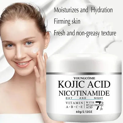 Kojic Acid Nicotinamide Face Cream Moisturiser Facial Anti Aging Smooth Skin Repair Fade Fine Line Wrinkle Remover Face Cream