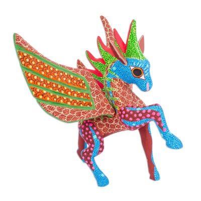 Psychedelic Pegasus,'Handmade Pegasus Alebrije Statuette'