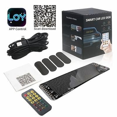 enormi occhi di diavolo luminosi a LED per auto, display LED digitale scorrevole flessibile, controllo tramite app Bluetooth, animazione di testo personalizzata, insegna LED per negozio, auto,