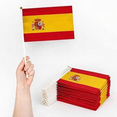 Partita mondiale di calcio 2026 Bandiera Bandiera portatile Spagna Ventilatori Cosplay Bambini Adulti Unisex Mascherata Feste Partita di calcio Evento di calcio Costumi di Halloween facili Vestirsi