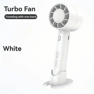 Ventilatore portatile turbo a 3 velocità - ricaricabile tramite USB, pieghevole, ideale per ufficio e viaggi. esterno, raffreddatore portatile a lunga durata, ventilatore per ciglia, colla per
